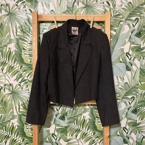 Gray Cropped Blazer